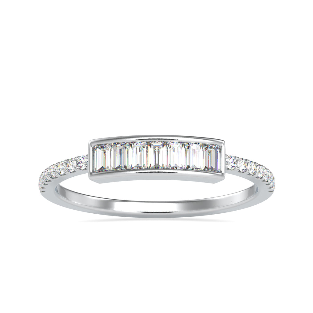 Designer Baguette Diamond Platinum Engagement Ring JL PT 0647   Jewelove.US