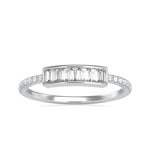 Load image into Gallery viewer, Designer Baguette Diamond Platinum Engagement Ring JL PT 0647
