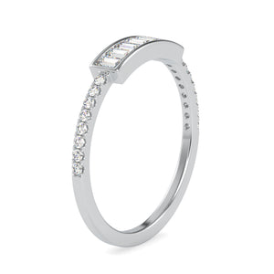 Designer Baguette Diamond Platinum Engagement Ring JL PT 0647   Jewelove.US