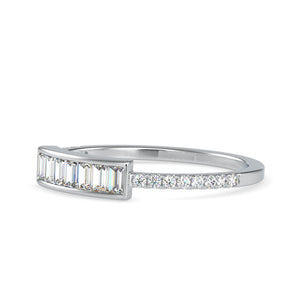 Designer Baguette Diamond Platinum Engagement Ring JL PT 0647   Jewelove.US