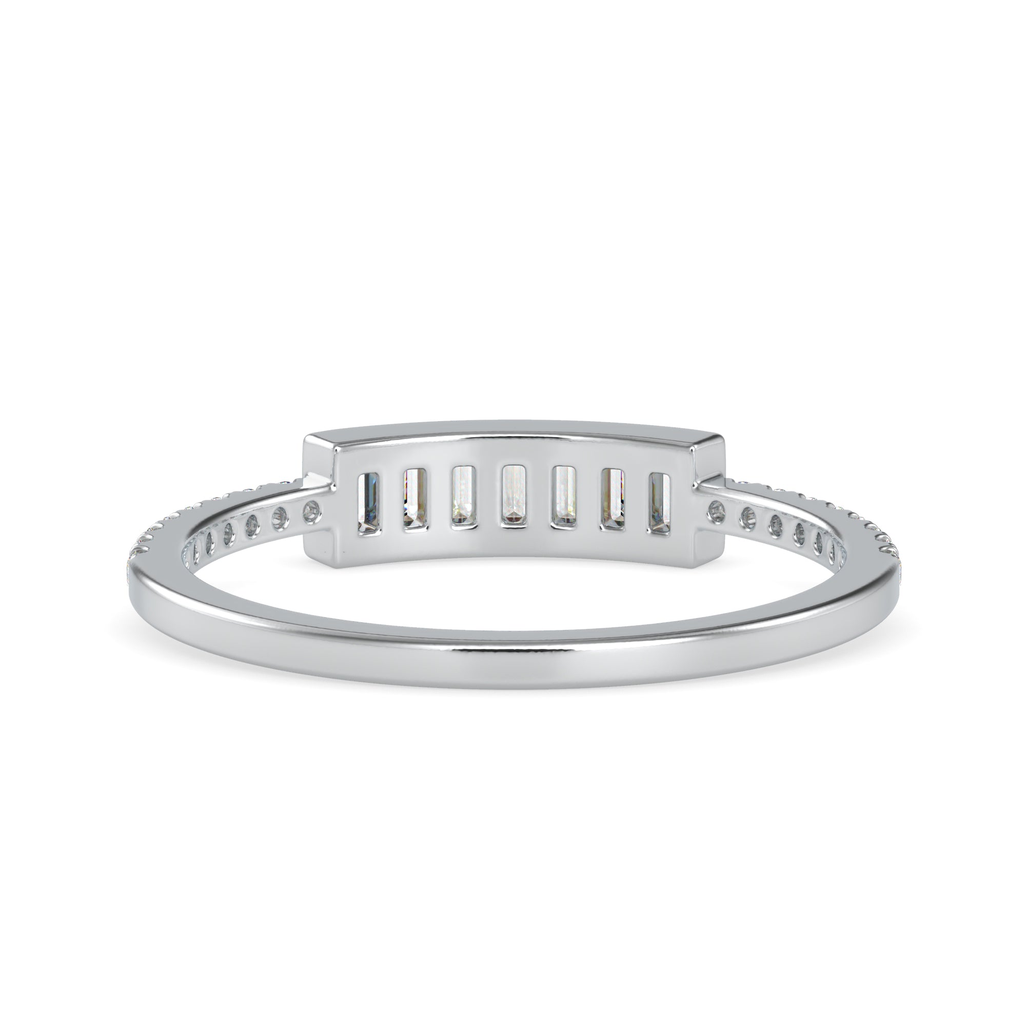 Designer Baguette Diamond Platinum Engagement Ring JL PT 0647   Jewelove.US