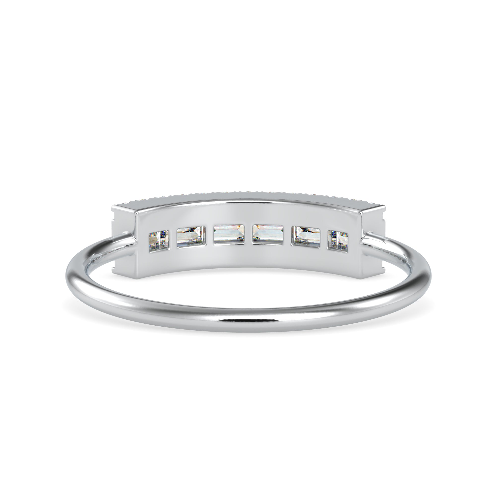 Designer Baguette Platinum Diamond Engagement Ring JL PT 0648   Jewelove.US