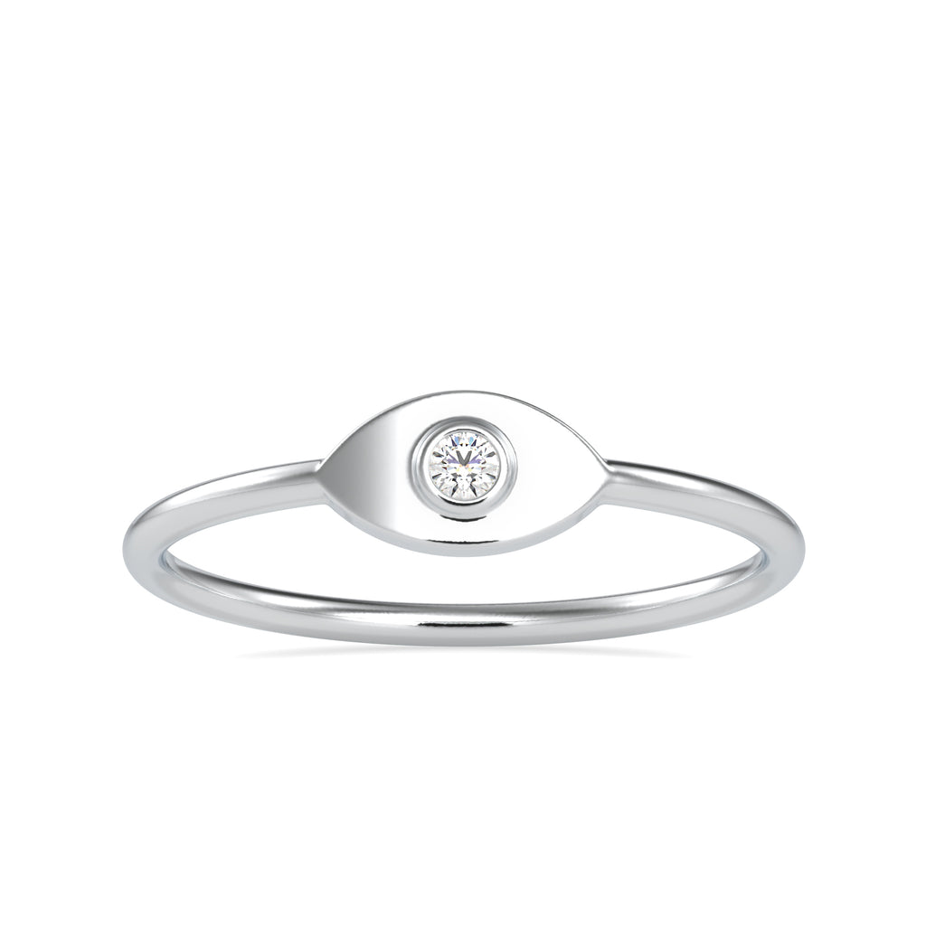 Single Diamond Platinum Ring for Women JL PT 0649   Jewelove.US