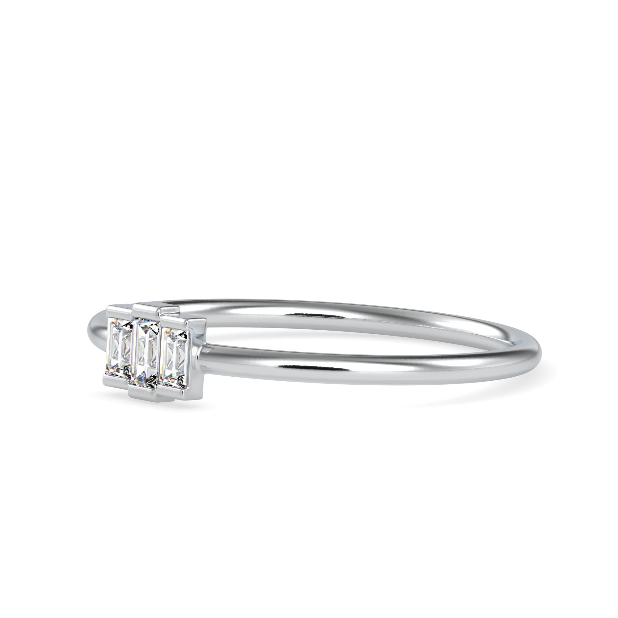 Platinum Baguette Diamond Engagement Ring JL PT 0652   Jewelove.US