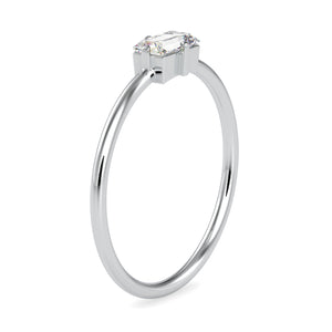 0.20cts. Baguette Diamond Platinum Solitaire Engagement Ring JL PT 0656   Jewelove.US