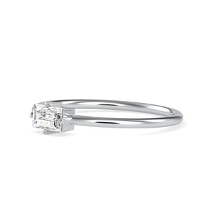 0.20cts. Baguette Diamond Platinum Solitaire Engagement Ring JL PT 0656   Jewelove.US
