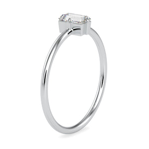 0.20cts. Baguette Diamond Solitaire Platinum Engagement Ring JL PT 0657   Jewelove.US