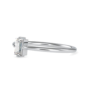 0.20cts. Baguette Diamond Solitaire Platinum Engagement Ring JL PT 0657   Jewelove.US