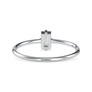 0.20cts. Baguette Diamond Solitaire Platinum Engagement Ring JL PT 0657   Jewelove.US