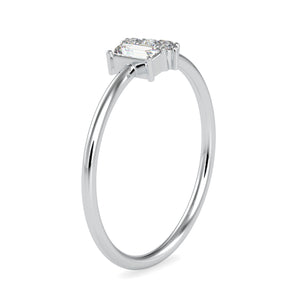 Baguette Diamond Platinum Diamond Engagement Ring JL PT 0660   Jewelove.US