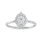 Load image into Gallery viewer, 0.50cts. Solitaire Platinum Diamond Halo Engagement Ring JL PT 0662   Jewelove.US
