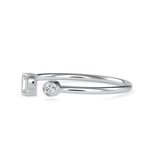 Platinum Baguette Diamond Engagement Ring JL PT 0664