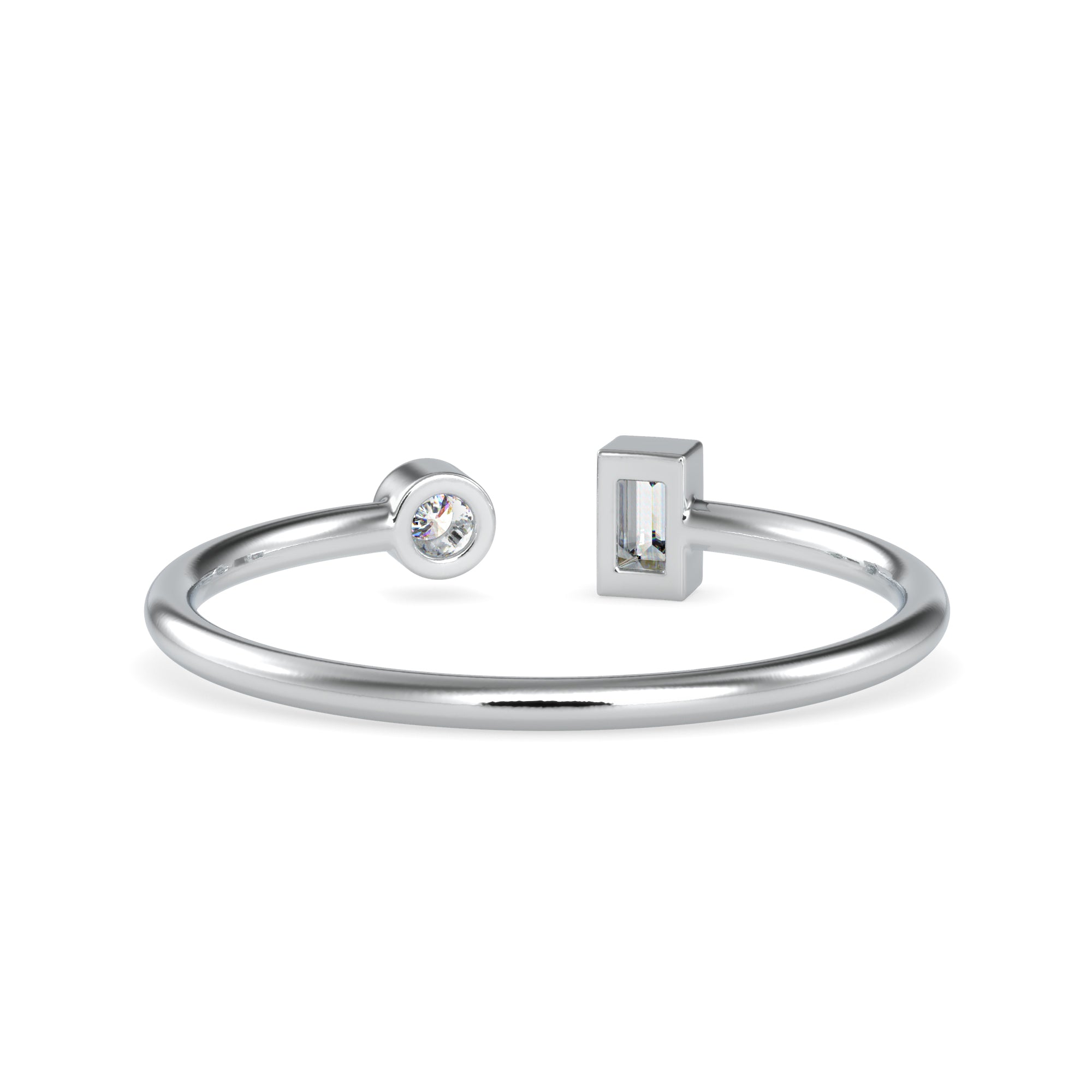Platinum Baguette Diamond Engagement Ring JL PT 0664