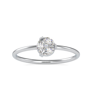 3 Marquise Cut Diamond Platinum Engagement Ring JL PT 0668