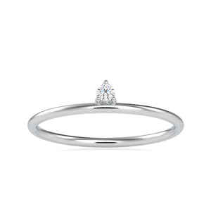 Single Diamond Platinum Engagement Ring JL PT 0669