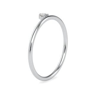 Single Diamond Platinum Engagement Ring JL PT 0669