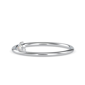 Single Diamond Platinum Engagement Ring JL PT 0669