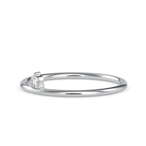 Single Diamond Platinum Engagement Ring JL PT 0669   Jewelove.US