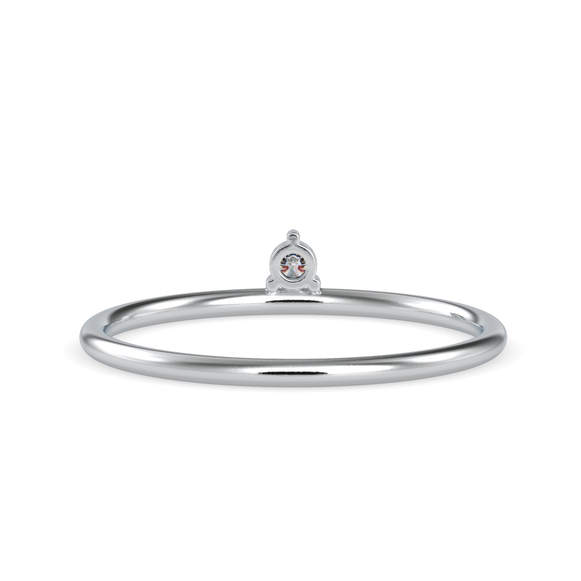 Single Diamond Platinum Engagement Ring JL PT 0669