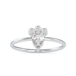 Load image into Gallery viewer, Pear Cut Diamond with Round Brilliant Cut Diamond Platinum Ring JL PT 0672
