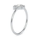 Load image into Gallery viewer, Pear Cut Diamond with Round Brilliant Cut Diamond Platinum Ring JL PT 0672

