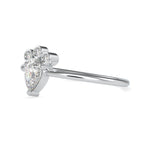 Load image into Gallery viewer, Pear Cut Diamond with Round Brilliant Cut Diamond Platinum Ring JL PT 0672
