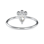 Load image into Gallery viewer, Pear Cut Diamond with Round Brilliant Cut Diamond Platinum Ring JL PT 0672
