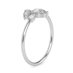 30-Pointer Pear Cut Solitaire Designer Platinum Diamond Ring JL PT 0673   Jewelove.US