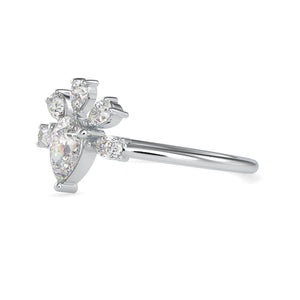 30-Pointer Pear Cut Solitaire Designer Platinum Diamond Ring JL PT 0673   Jewelove.US