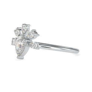30-Pointer Pear Cut Solitaire Designer Platinum Diamond Ring JL PT 0673