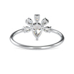Load image into Gallery viewer, 30-Pointer Pear Cut Solitaire Designer Platinum Diamond Ring JL PT 0673
