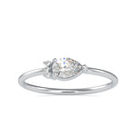 Load image into Gallery viewer, 30-Pointer Pear cut Solitaire Platinum Ring with Round Brilliant Cut Diamond JL PT 0675   Jewelove.US
