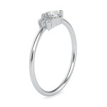 Load image into Gallery viewer, 30-Pointer Pear cut Solitaire Platinum Ring with Round Brilliant Cut Diamond JL PT 0675   Jewelove.US
