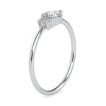 Load image into Gallery viewer, 30-Pointer Pear cut Solitaire Platinum Ring with Round Brilliant Cut Diamond JL PT 0675
