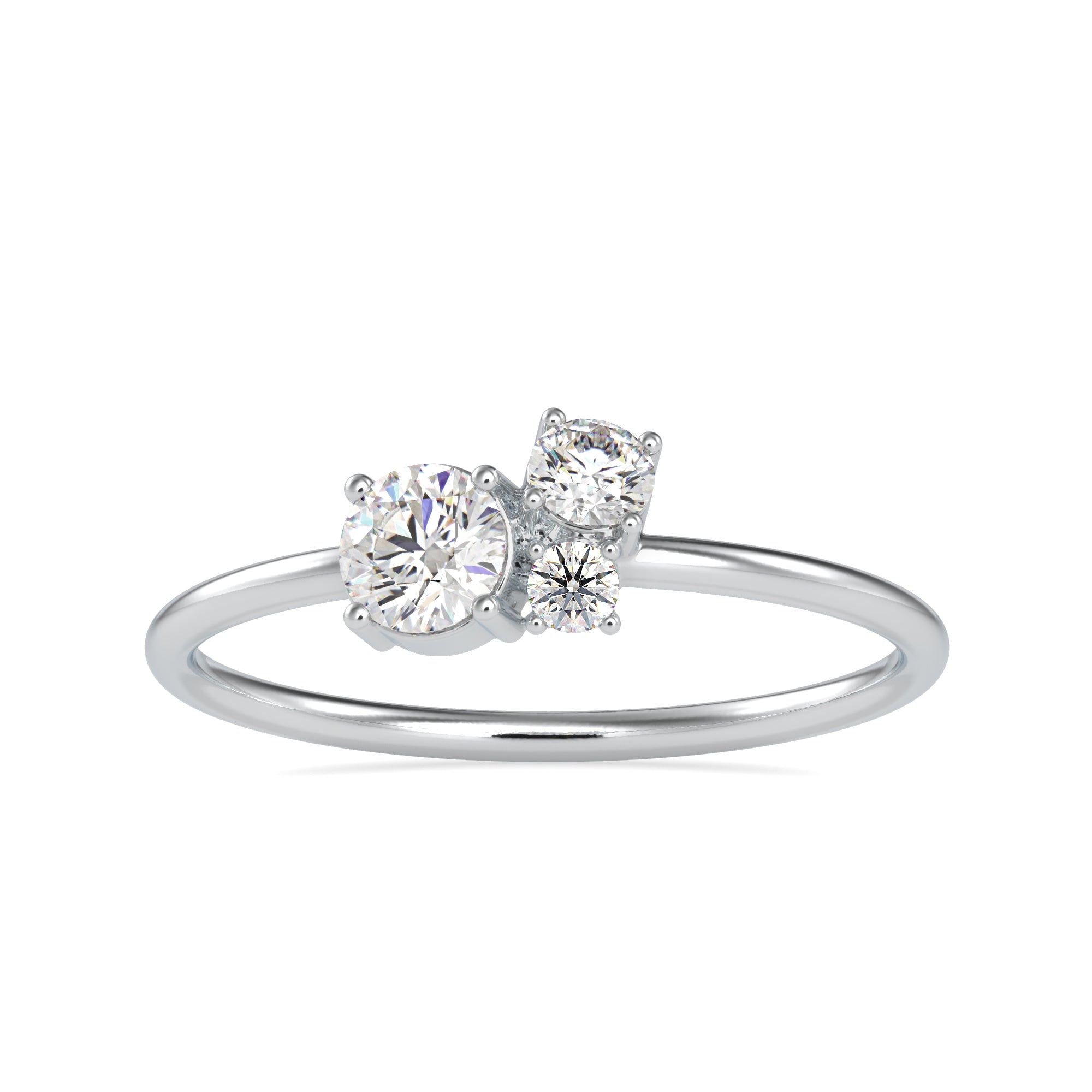 0.25 cts. Solitaire Platinum Diamond Engagement Ring JL PT 0676