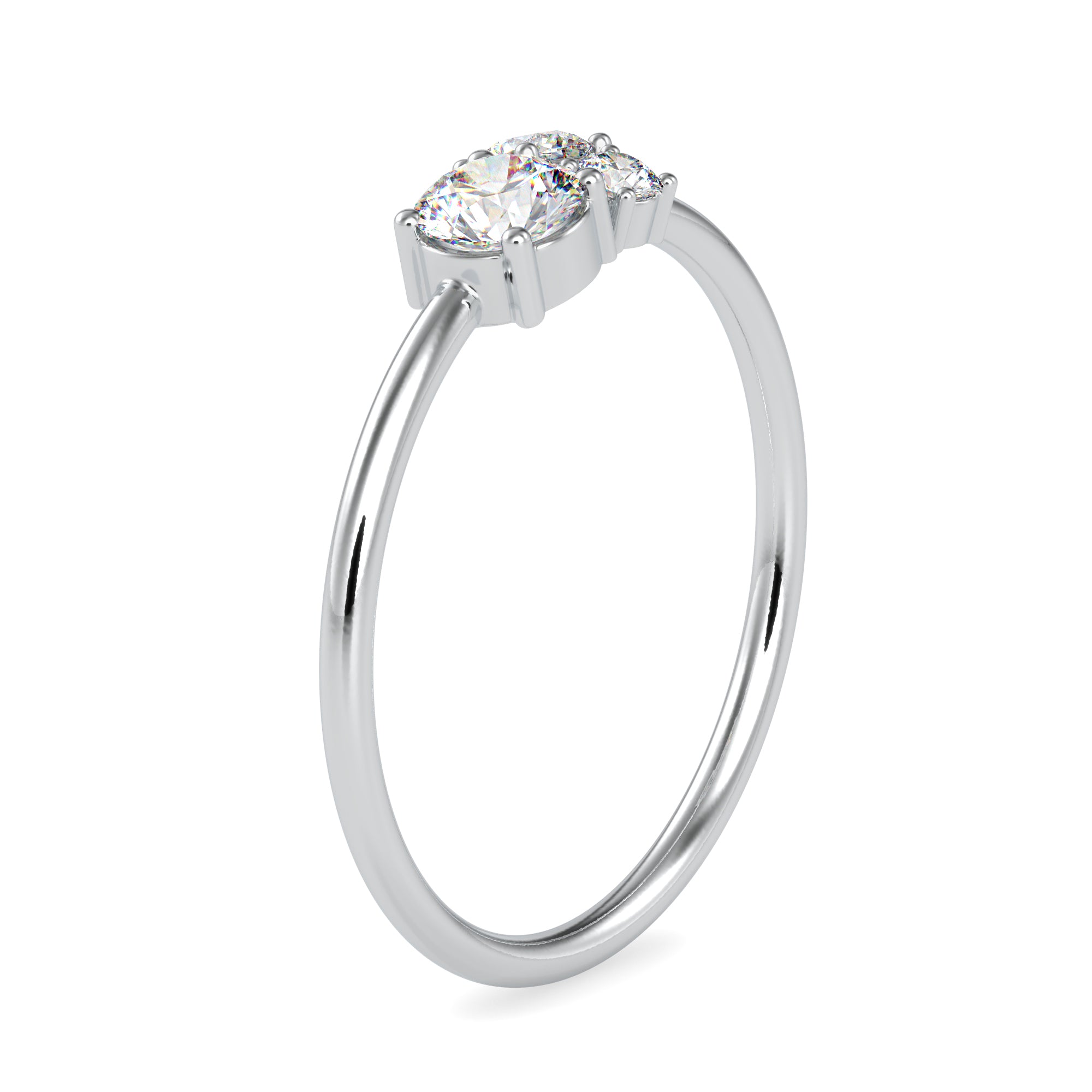 0.25 cts. Solitaire Platinum Diamond Engagement Ring JL PT 0676
