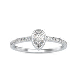Load image into Gallery viewer, 30-Pointer Pear Cut Solitaire Platinum Diamond Shank Ring JL PT 0679   Jewelove.US
