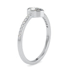 Load image into Gallery viewer, 30-Pointer Pear Cut Solitaire Platinum Diamond Shank Ring JL PT 0679   Jewelove.US
