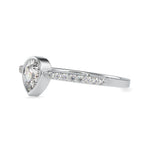 Load image into Gallery viewer, 30-Pointer Pear Cut Solitaire Platinum Diamond Shank Ring JL PT 0679   Jewelove.US
