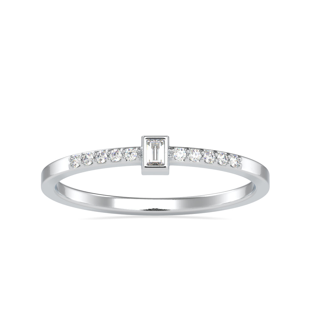 Platinum Baguette Diamond Engagement Ring for Women JL PT 0680   Jewelove.US
