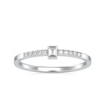 Load image into Gallery viewer, Platinum Baguette Diamond Engagement Ring for Women JL PT 0680

