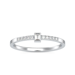Platinum Baguette Diamond Engagement Ring for Women JL PT 0680