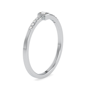 Platinum Baguette Diamond Engagement Ring for Women JL PT 0680