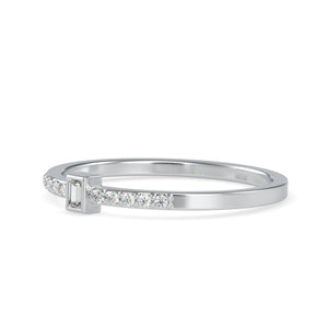 Platinum Baguette Diamond Engagement Ring for Women JL PT 0680