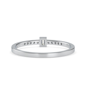 Platinum Baguette Diamond Engagement Ring for Women JL PT 0680