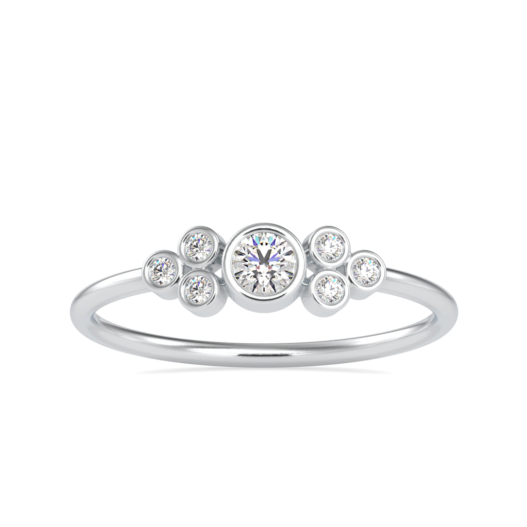 10 Pointer Platinum Diamond Engagement Ring JL PT 0681   Jewelove.US