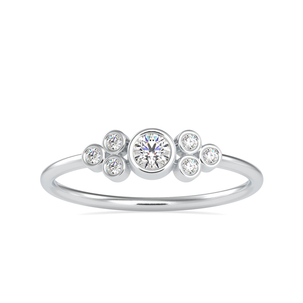 10 Pointer Platinum Diamond Engagement Ring JL PT 0681   Jewelove.US