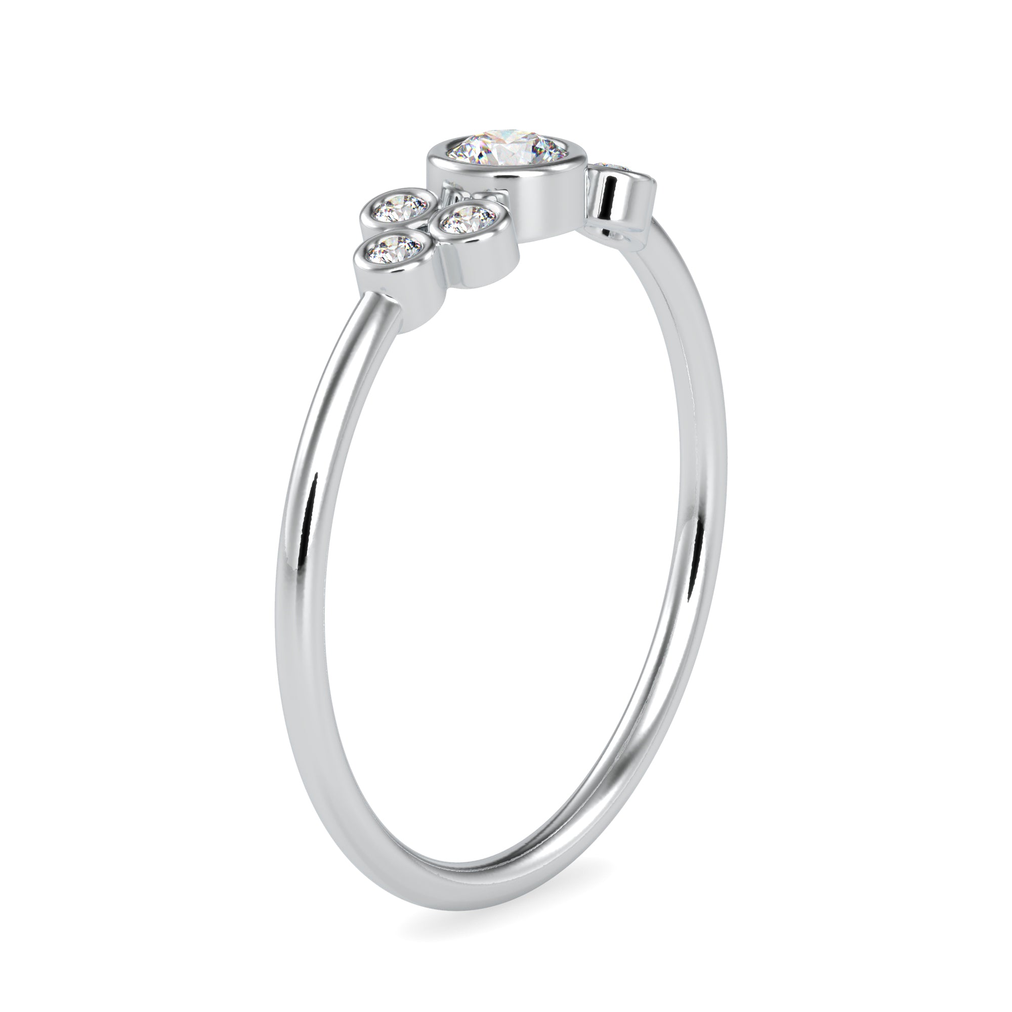 10 Pointer Platinum Diamond Engagement Ring JL PT 0681   Jewelove.US