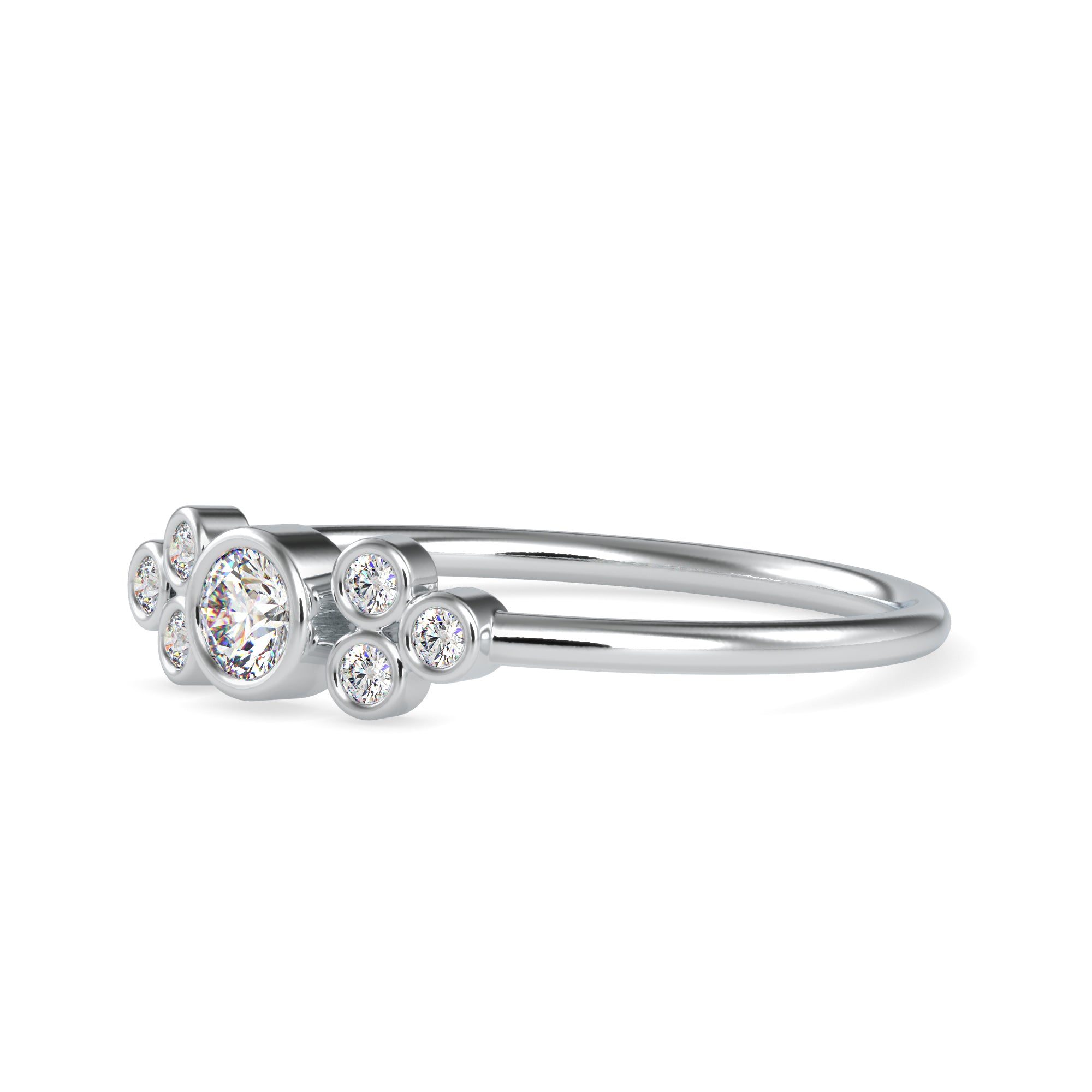 10 Pointer Platinum Diamond Engagement Ring JL PT 0681   Jewelove.US