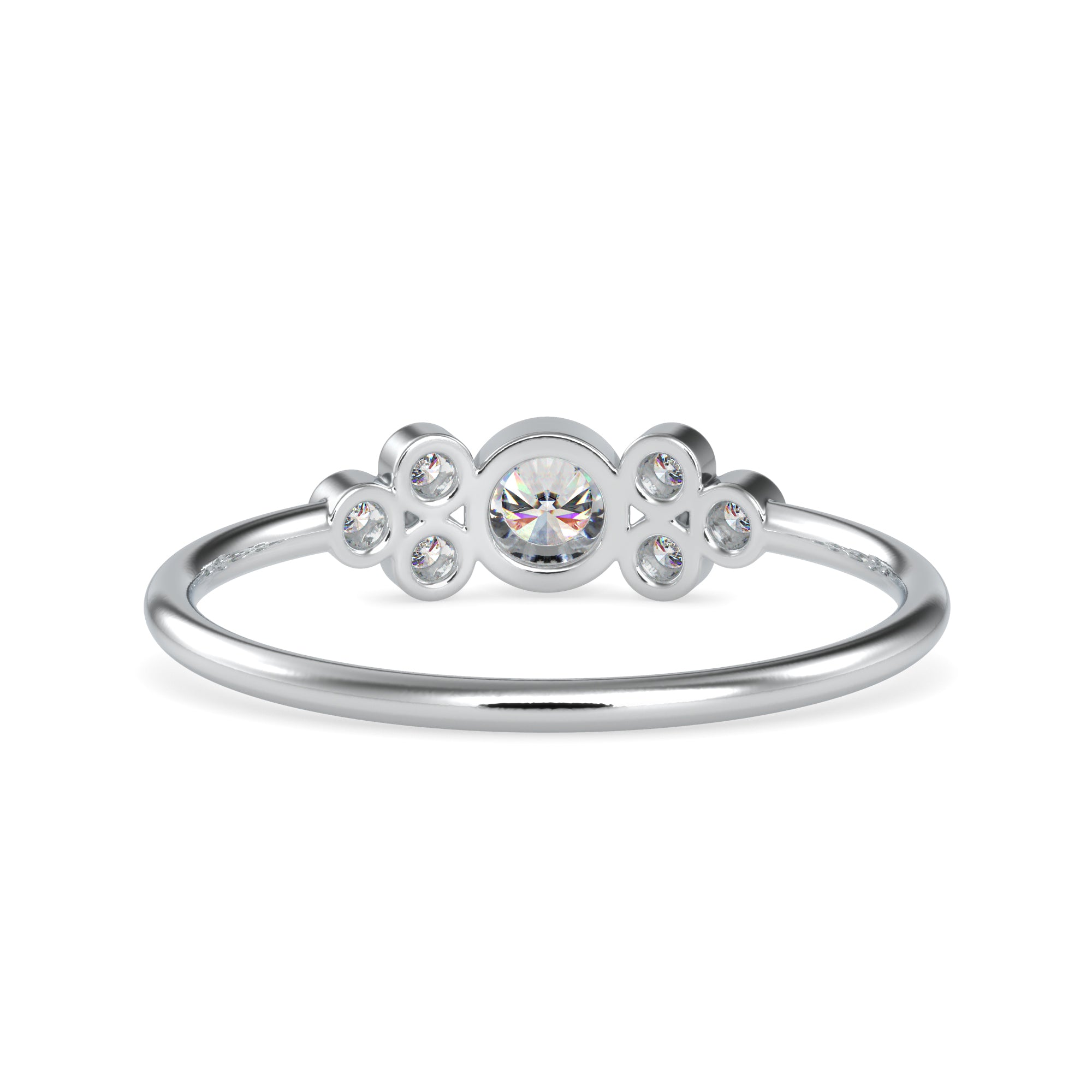 10 Pointer Platinum Diamond Engagement Ring JL PT 0681   Jewelove.US